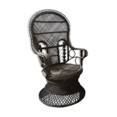 Fauteuil emmanuelle en rotin, 1970