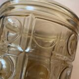 Vase art deco jaune ambre verre