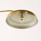Italian swing arm brass floor lamp with marble base, 1970s
