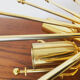 Gilded ice glass chandelier by J.T. Kalmar for Franken KG