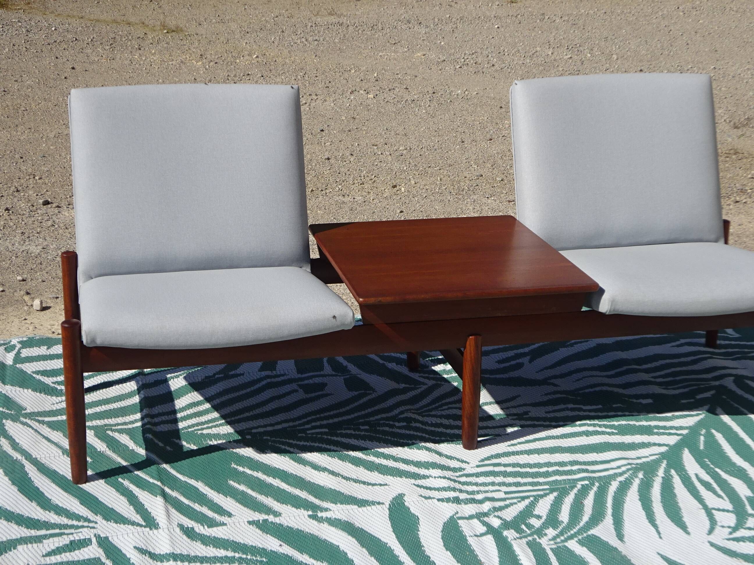 Modular vintage salon in teak signed by Karl SØrlie & SØnner.