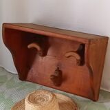 Vintage wooden wall coat rack