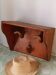 Vintage wooden wall coat rack