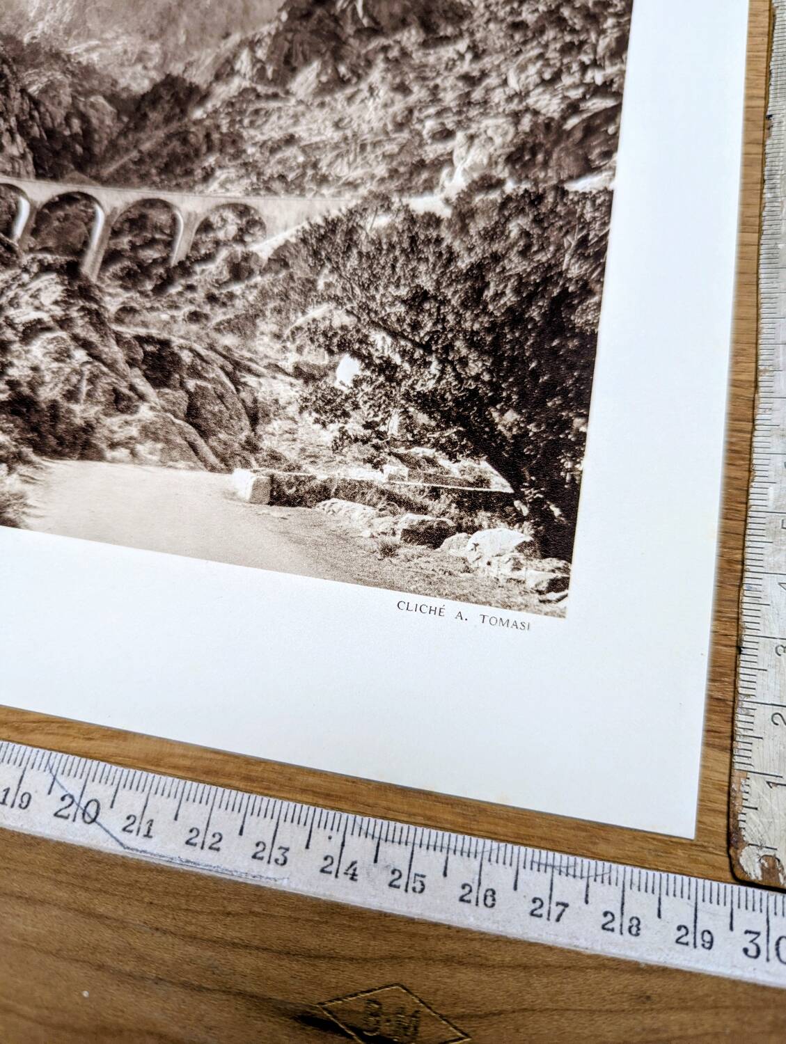 Vecchio Valley, vintage Corsica, photo plate printed in 1935.