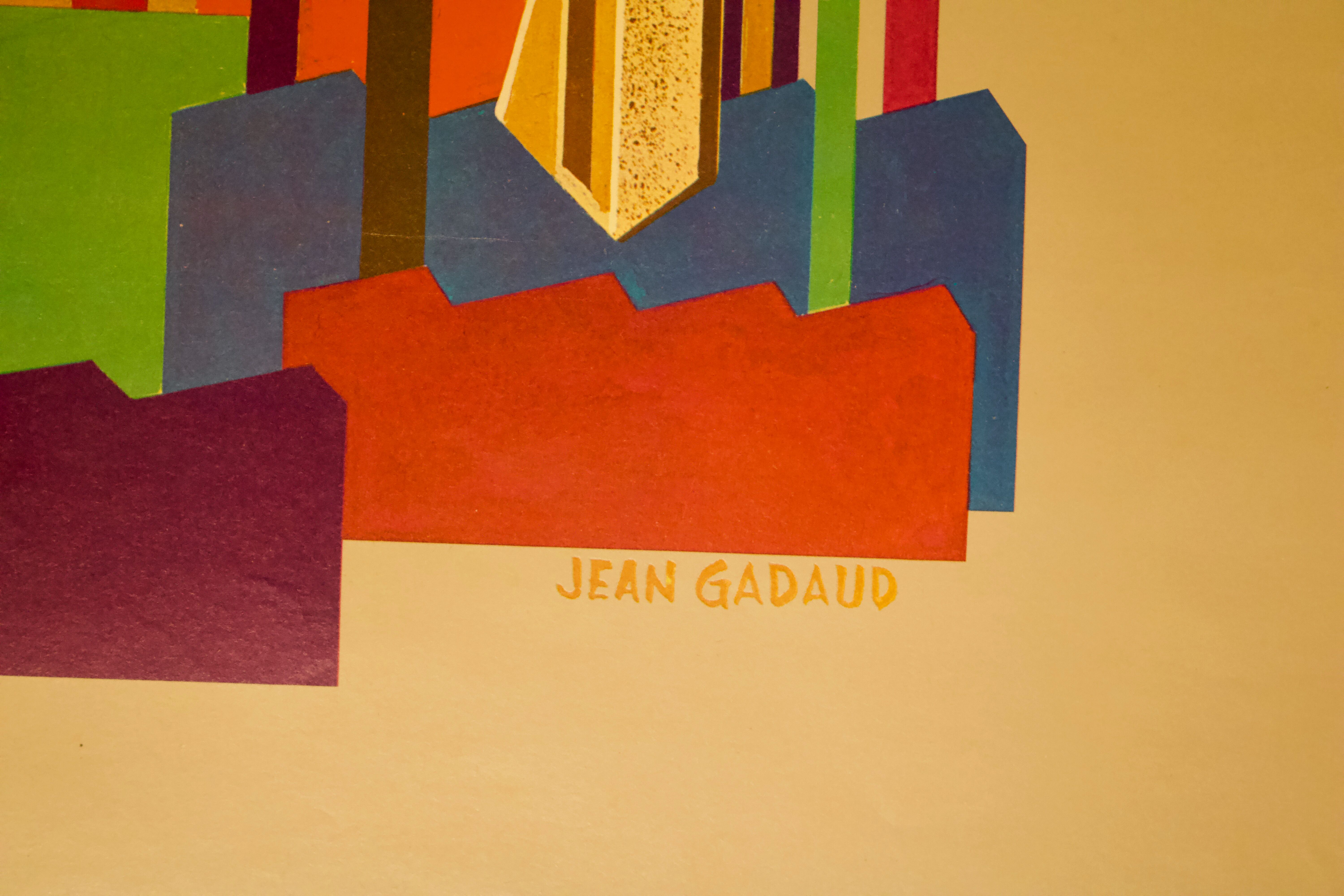 Poster by Jean Gadaud - borrowing national credit for industry