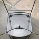 Set of stackable chairs model Juliette in postmodern Italian metal by Hannes Wettstein for Cerruti Baleri, 1980s.