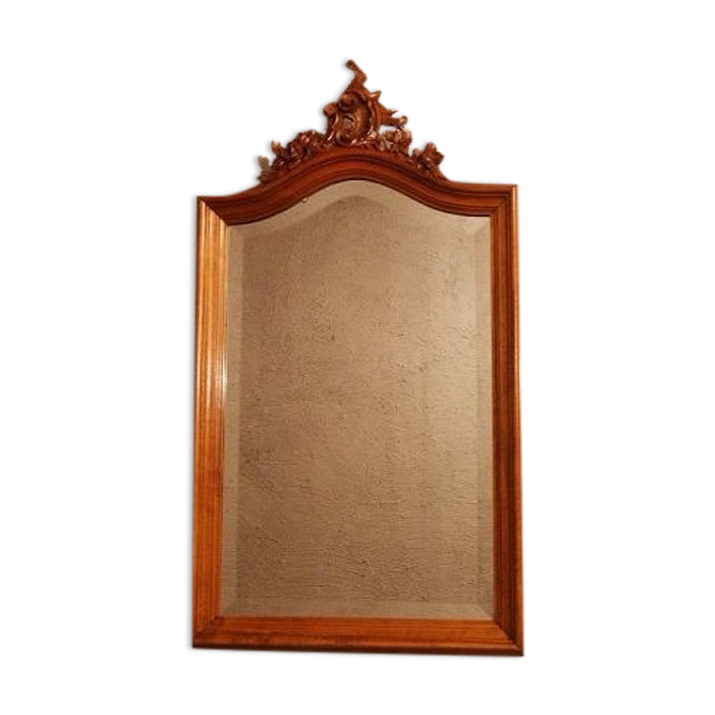 Louis XV style mirror in walnut 90x51cm