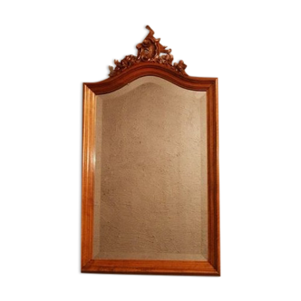 Louis XV style mirror in walnut 90x51cm
