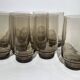 10 Verres à eau fumés brun 70´s
