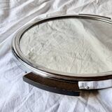 Vintage round mirror tray