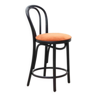 Chaise haute vintage bistrot Satelliet 16/C orange et noire