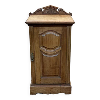 English bedside table in blond mahogany early 20th century - L=45.5cm H=85cm D=37.5cm