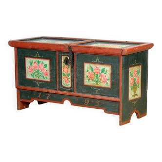 Folk art bridal chest, dated 1795