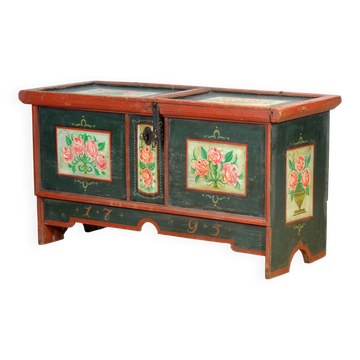 Folk art bridal chest, dated 1795