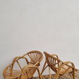 paire fauteuils rotin Coquille
