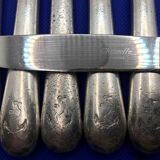Set of 6 small silver-plated Navy knives from Christofle