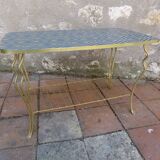 Golden brass coffee table