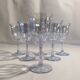 6 verres à vin en cristal bleu