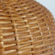Vintage rattan lampshade from the 70s, mid-century style.