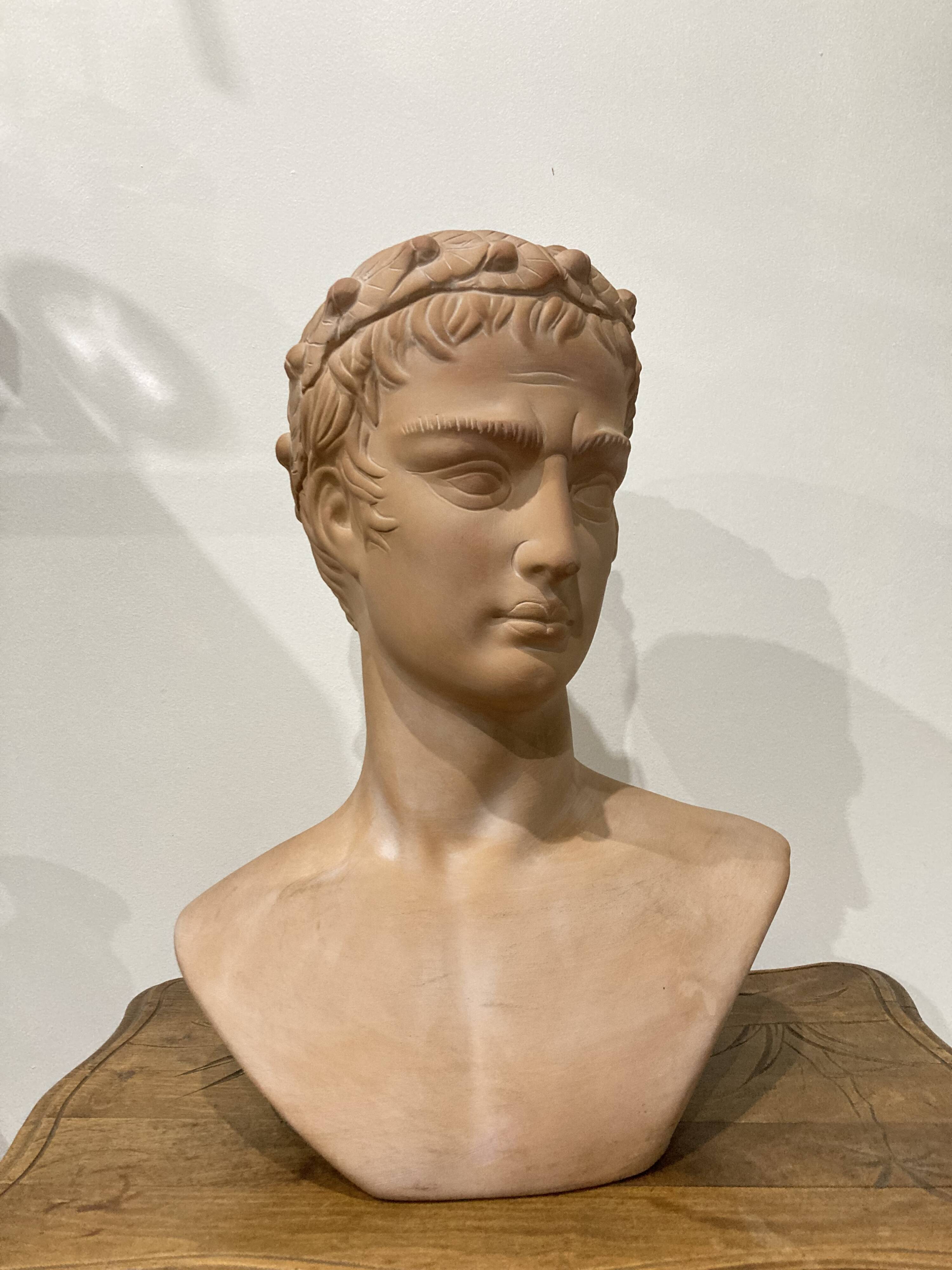 Bust man in terracotta (Chaumette Paris)