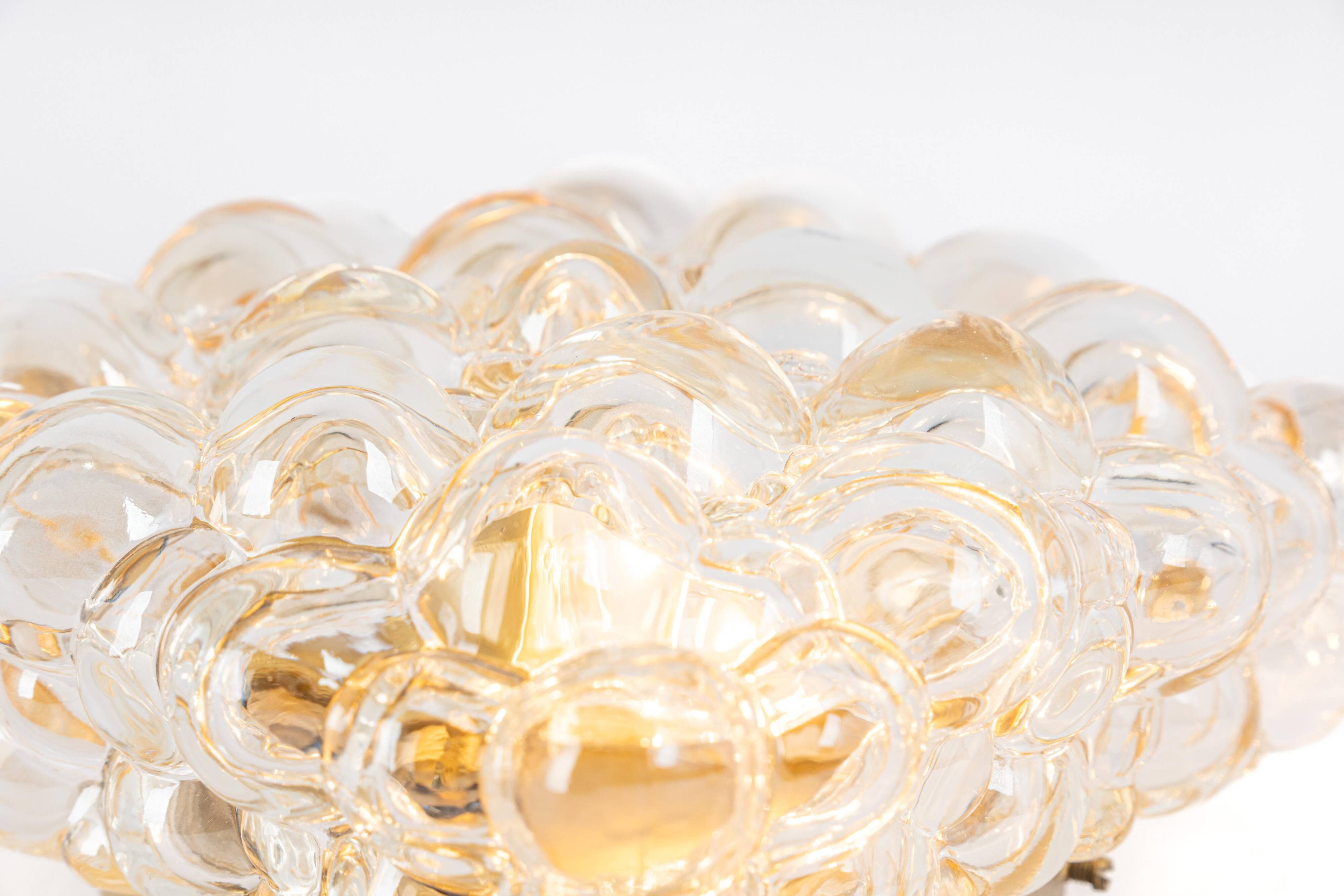 Globe Glass Wall Light in Amber by Helena Tynell, Limburg, Germany
