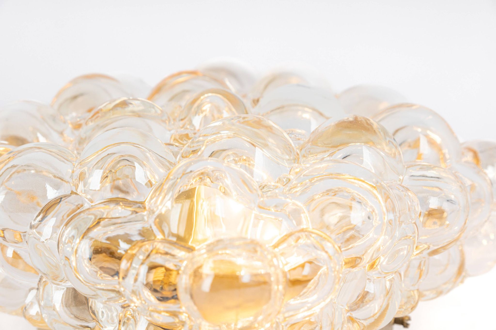 Globe Glass Wall Light in Amber by Helena Tynell, Limburg, Germany