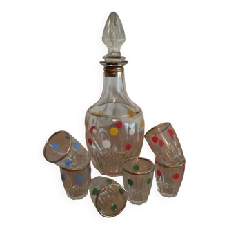 Polka dot liqueur service