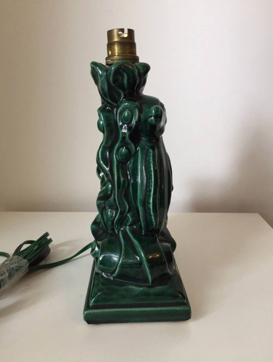Ceramic lamp base 1950 seahorse Vallauris?