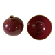 Raspberry-colored ceramic soliflore vase and bowl, enhanced with gilding, Arabia, Finland