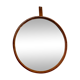 Round Teak Mirror,  Luxus, Sweden, 1960s 45cm