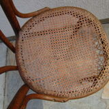 Antique Thonet chair in bentwood and canning