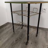 Serving wheels magazine holders black metal golden steel file imitation vintage