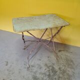 Old French Metal Bistro Garden Table, From The Early 1900s.
