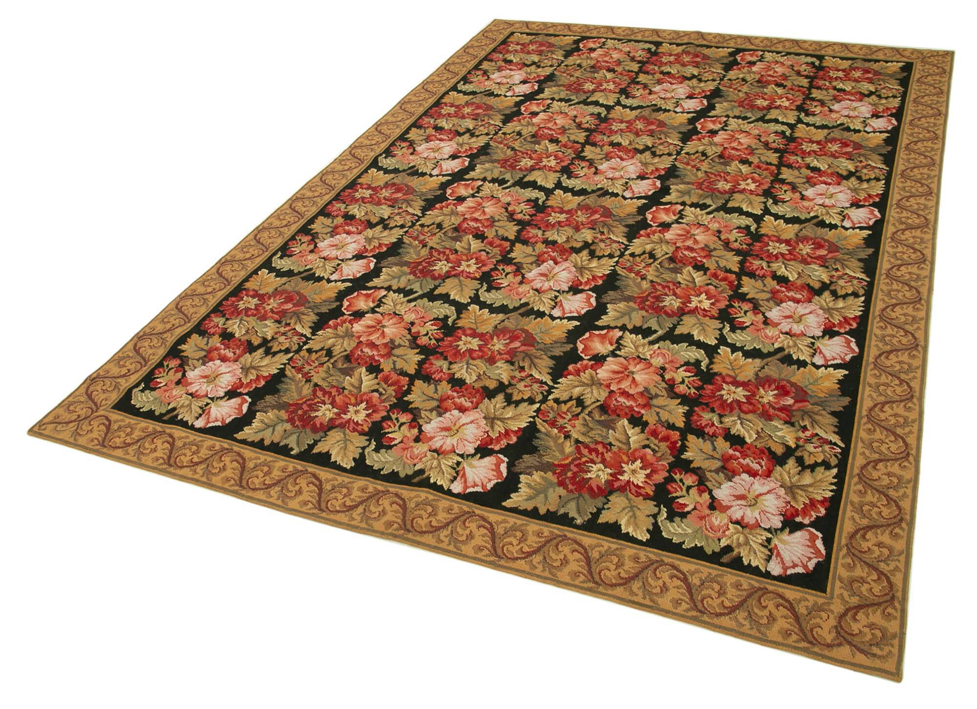 Handmade Vintage Flatweave Needlepoint Kilim 183 cm x 278 cm