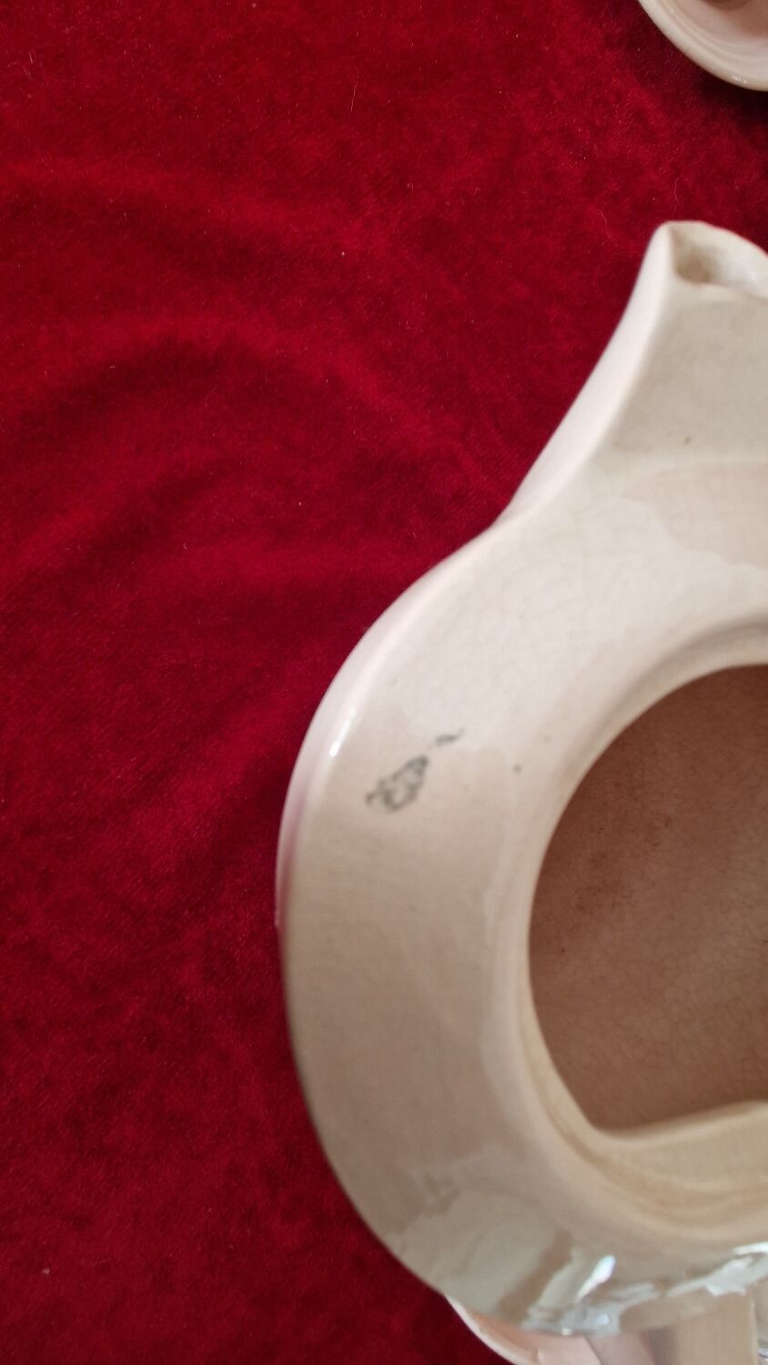 Pink ceramic coffee service by St Amand Ceranord