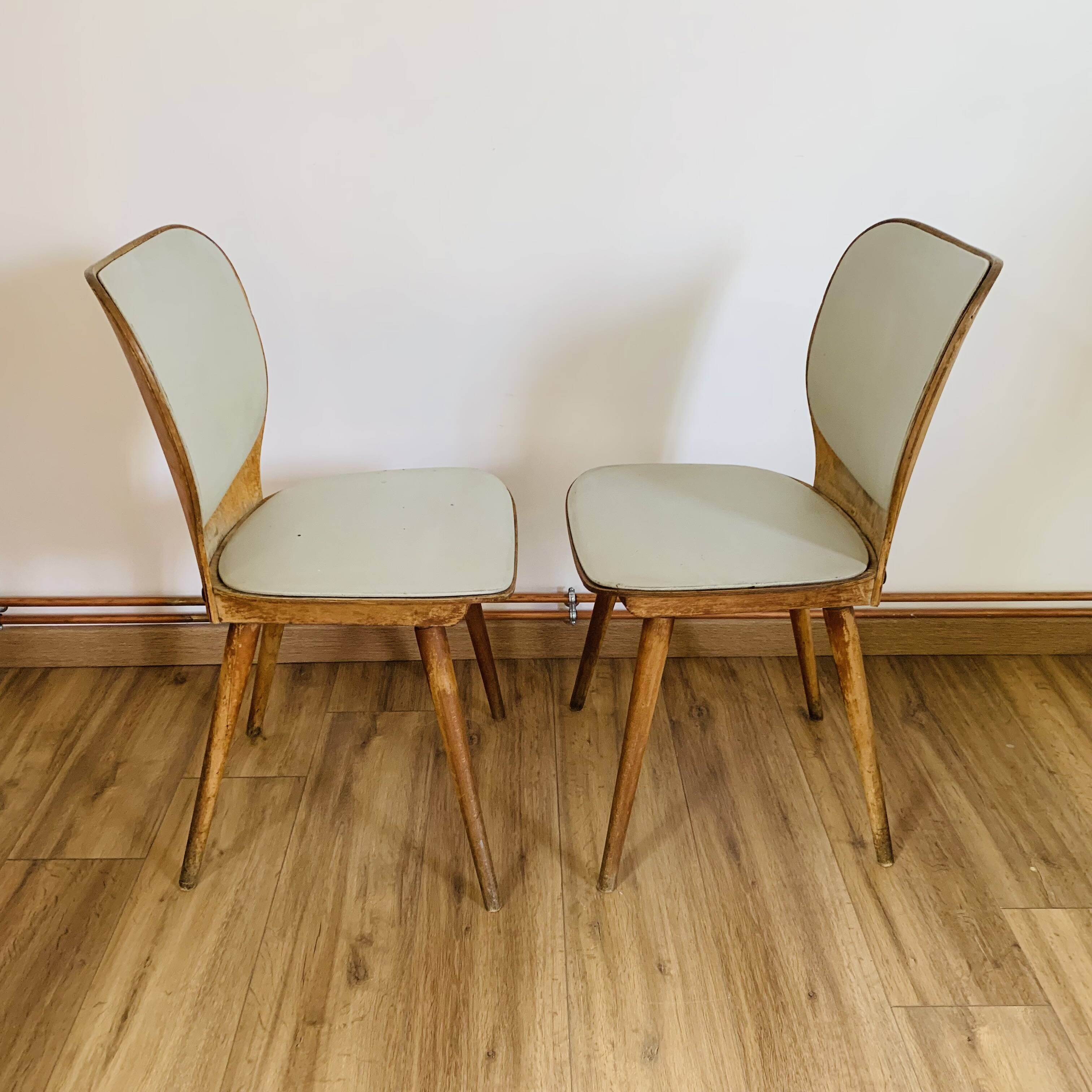 Paire de chaises vintage baumann