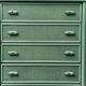 Cassettiera vintage rattan intrecciato verde anni ’60 modernariato