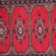 Tapis vintage ouzbek Bukhara fait main en laine – 62 x 106 cm – Années 1970