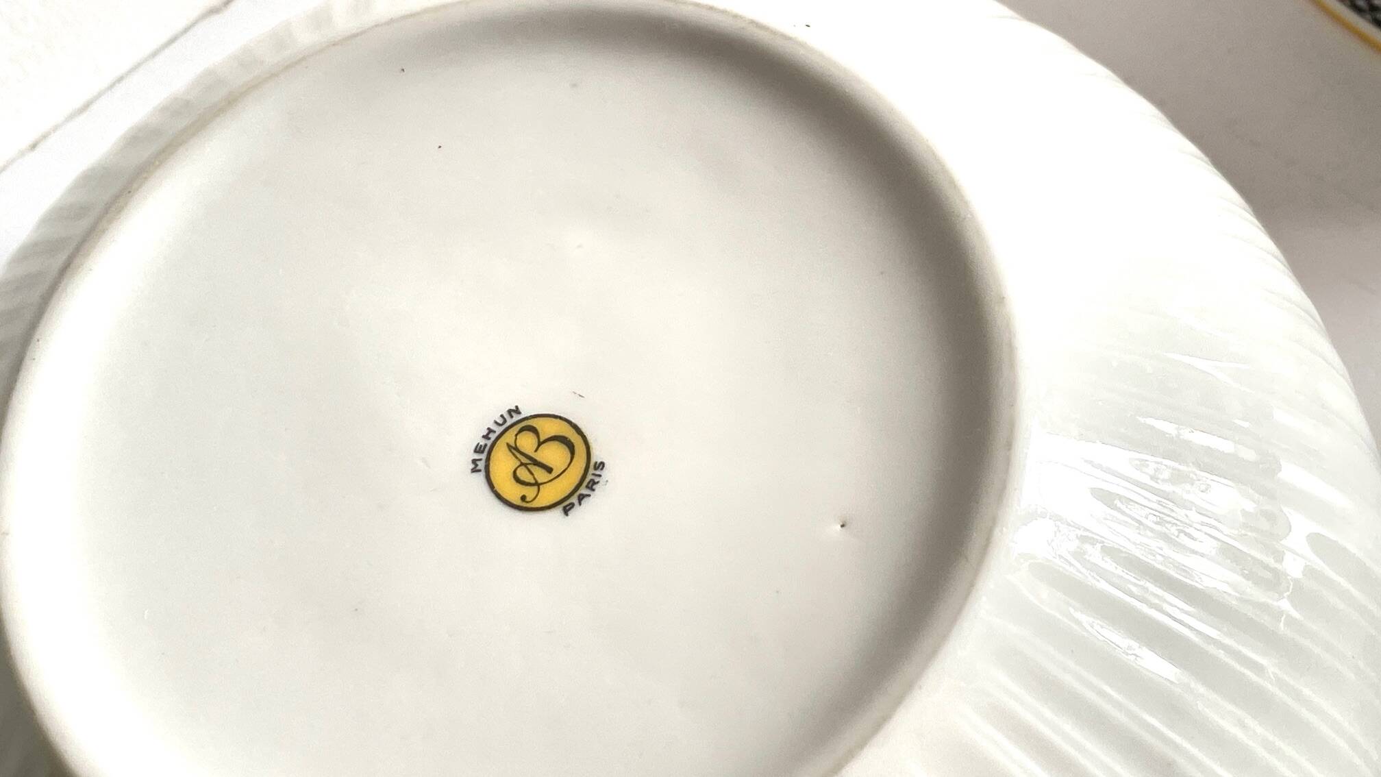 SALAD BOWLS Porcelain MEHUN Art Deco Decor