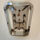 Pair of vintage sandblasted glass and chrome wall lights, 1970s