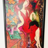 Oil Painting on Panel Large Format Signed Linda Le Kinf