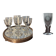 6 Baccarat glasses Funel shaped late 19th - early 20th century 
