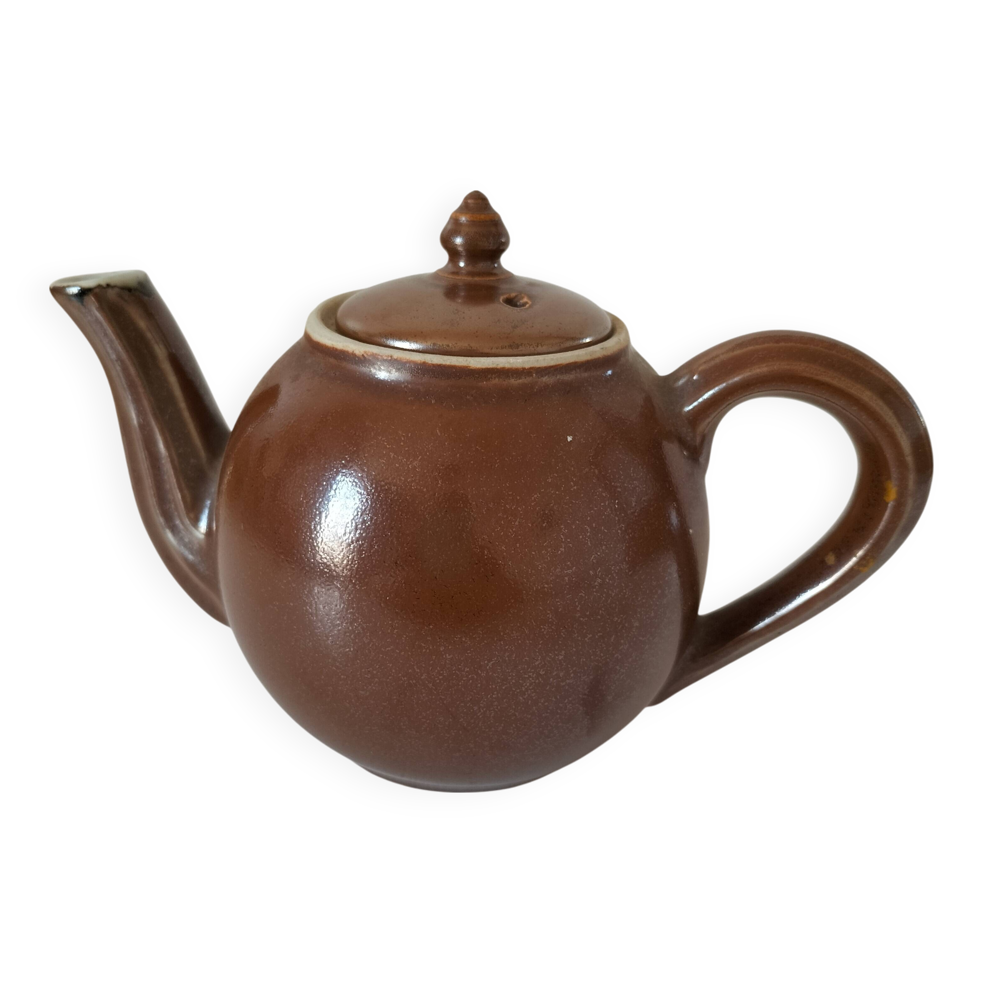 Small stoneware "selfish" teapot