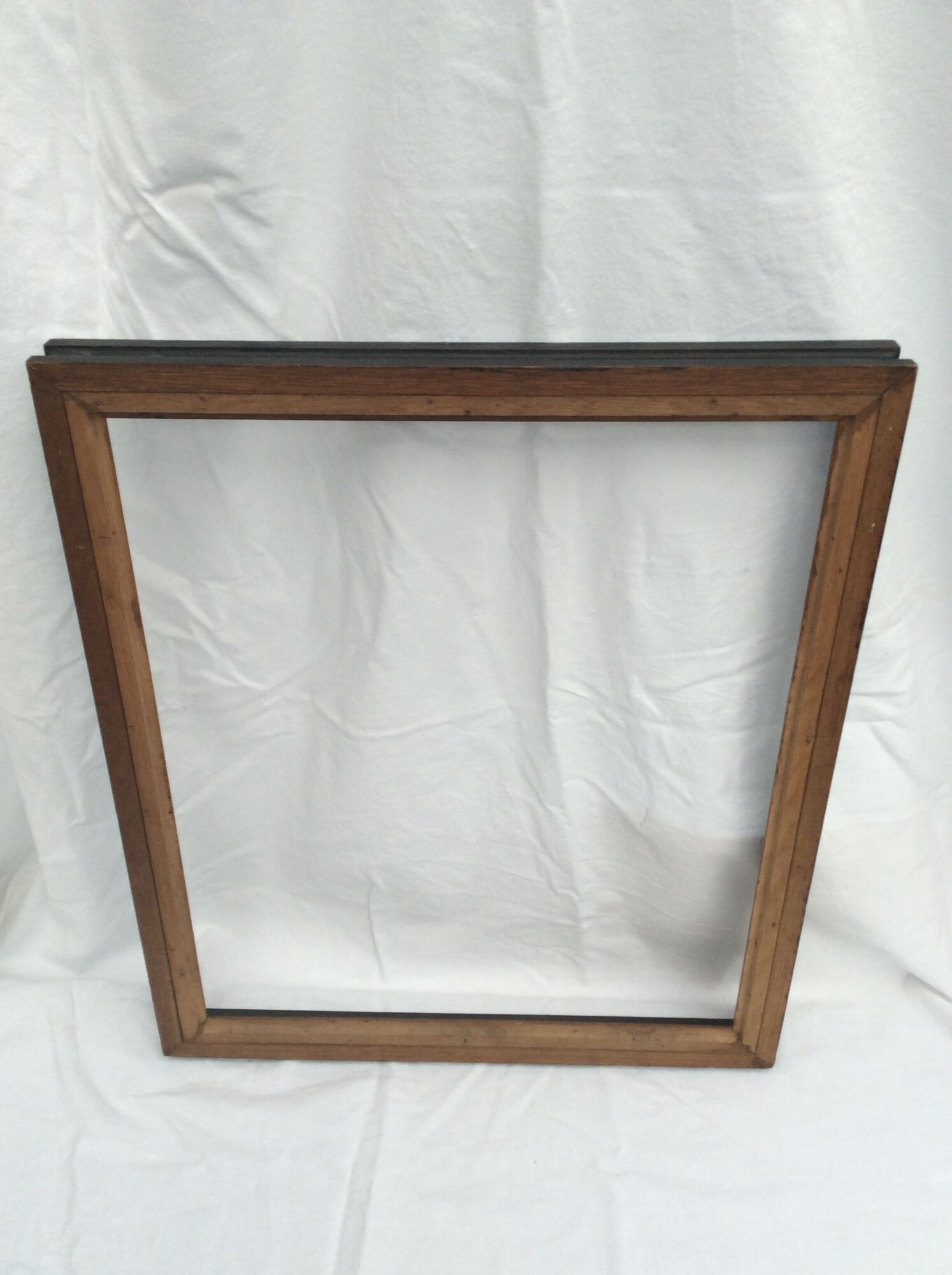 Empty frame in black wood and vintage wood dimension: 56x46.5cm total size 63x53.5cm-