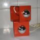 Pair of Orange Lamps from the 70s
