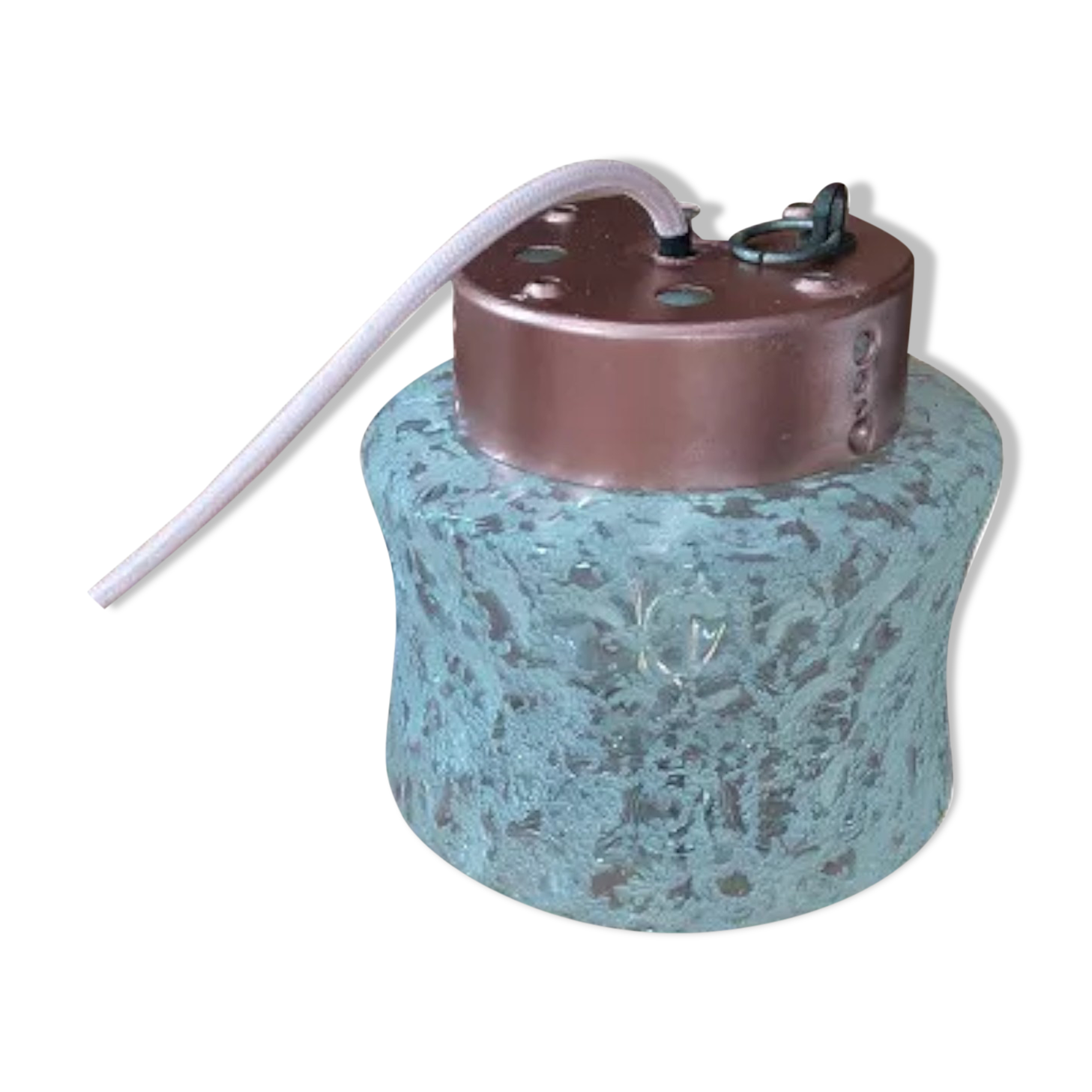 Walker Lamp globe glass frosted star support rose gold copper