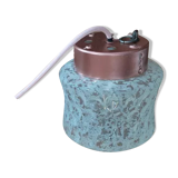 Baladeuse lampe globe verre givré étoilé support rose gold cuivre