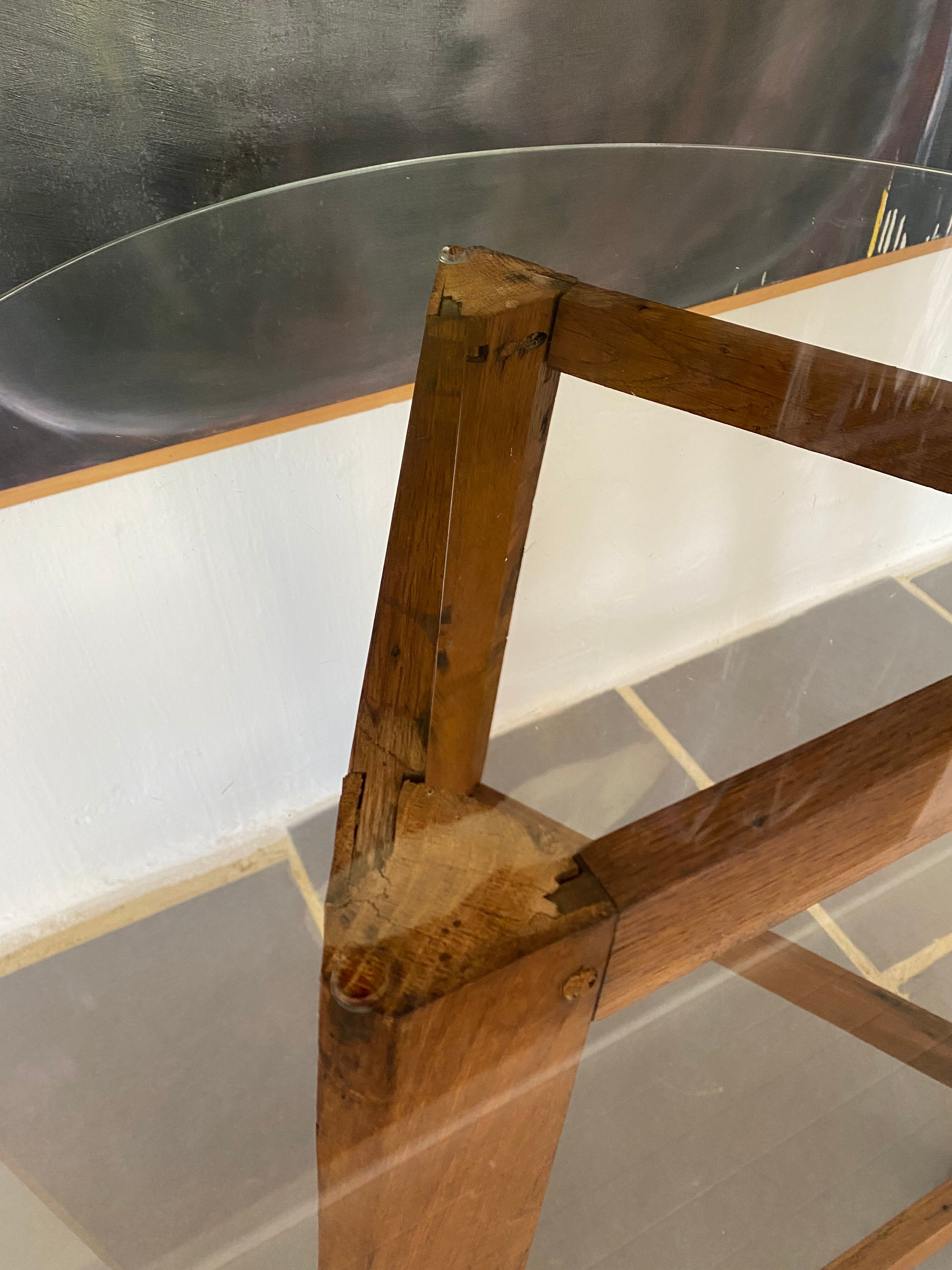 Vintage tripod wood table