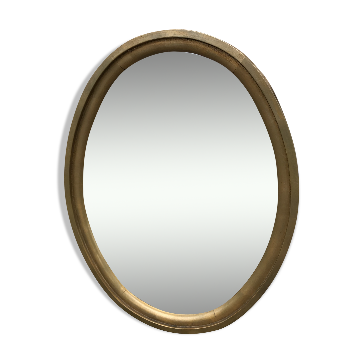 Golden classic mirror oval wood 50x65cm