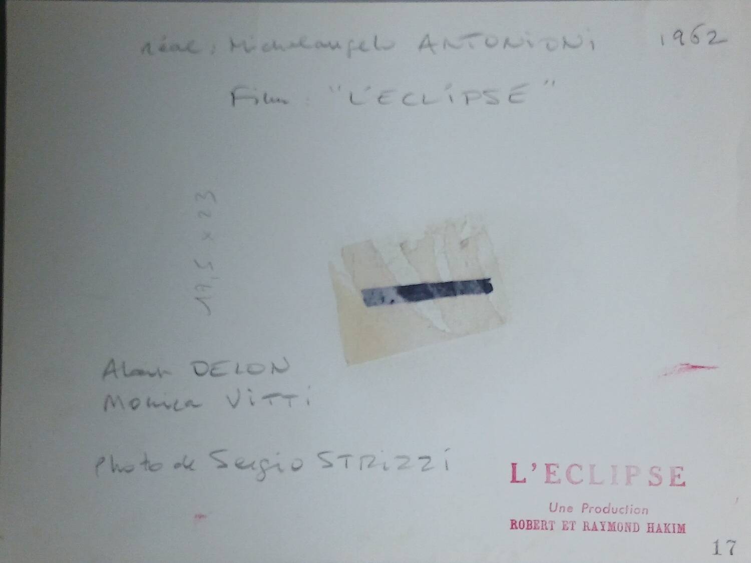 Original Framed Photograph - Alain Delon & Monica Vitti "The Eclipse"